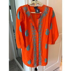 NWT Madison Mathews embroidered kaftan , Medium $238